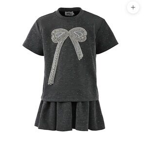 Lola + The Boys Black and Silver Kids Matching Set